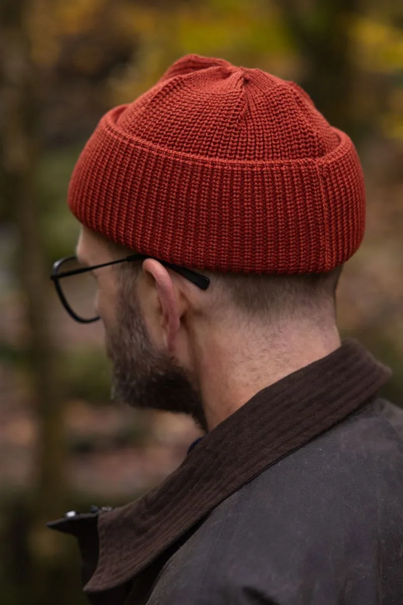 Rust Merino Bifold Watch Cap