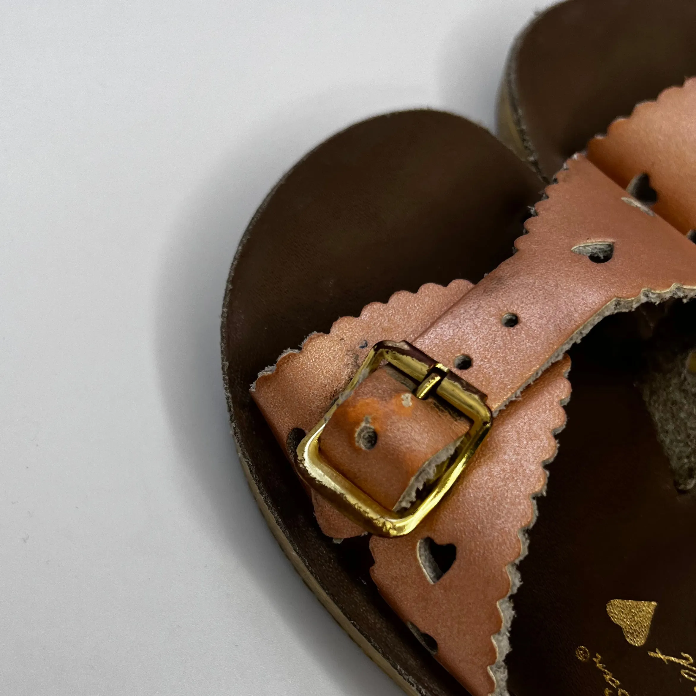 Saltwater Sun-San Rose Gold Sweetheart Sandals EU 23 Size.