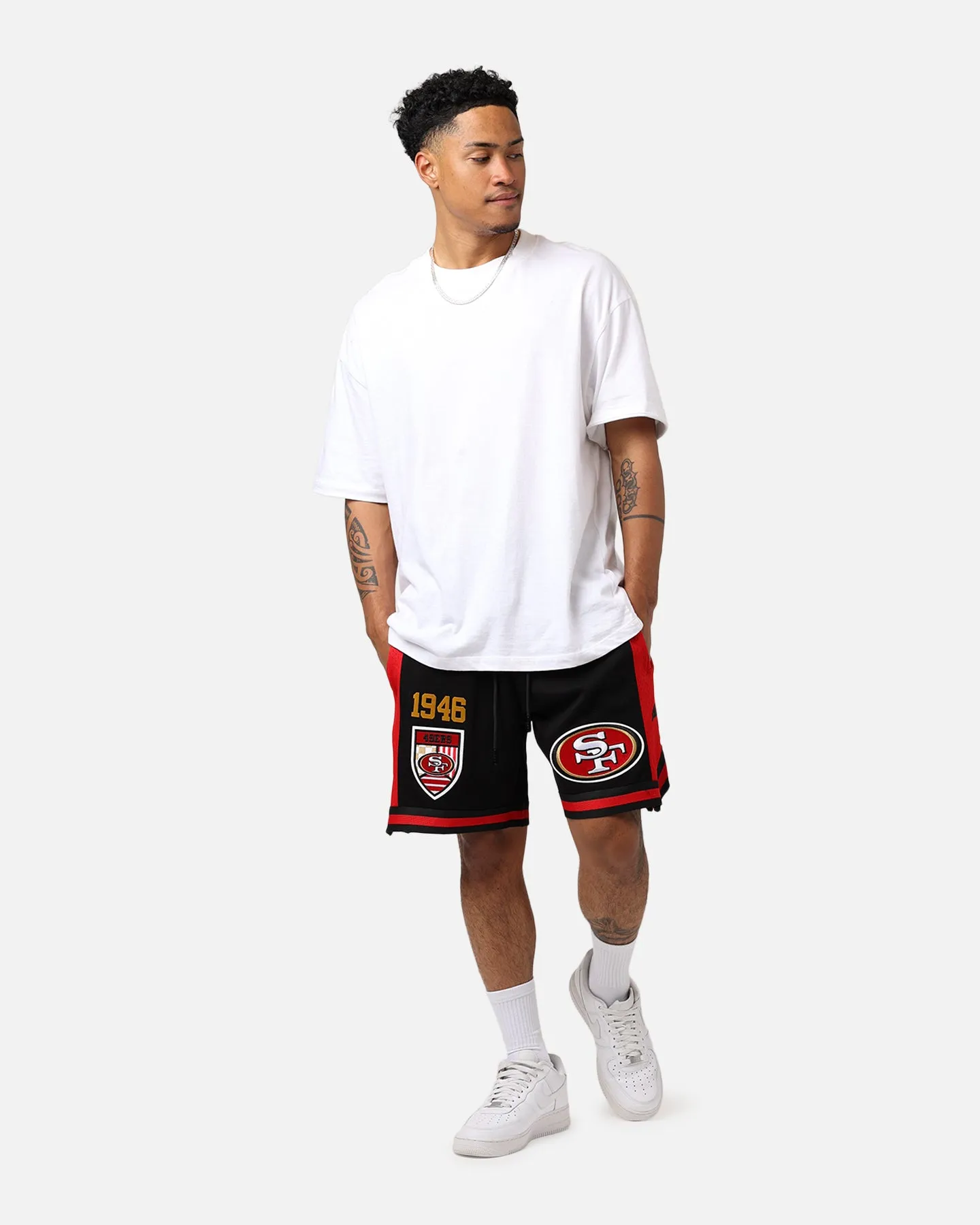 San Francisco 49ers Fast Lane 2.0 Shorts in Black and Red - Shop Now