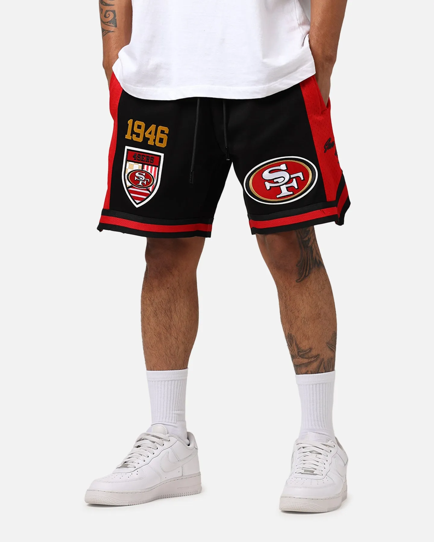 San Francisco 49ers Fast Lane 2.0 Shorts in Black and Red - Shop Now