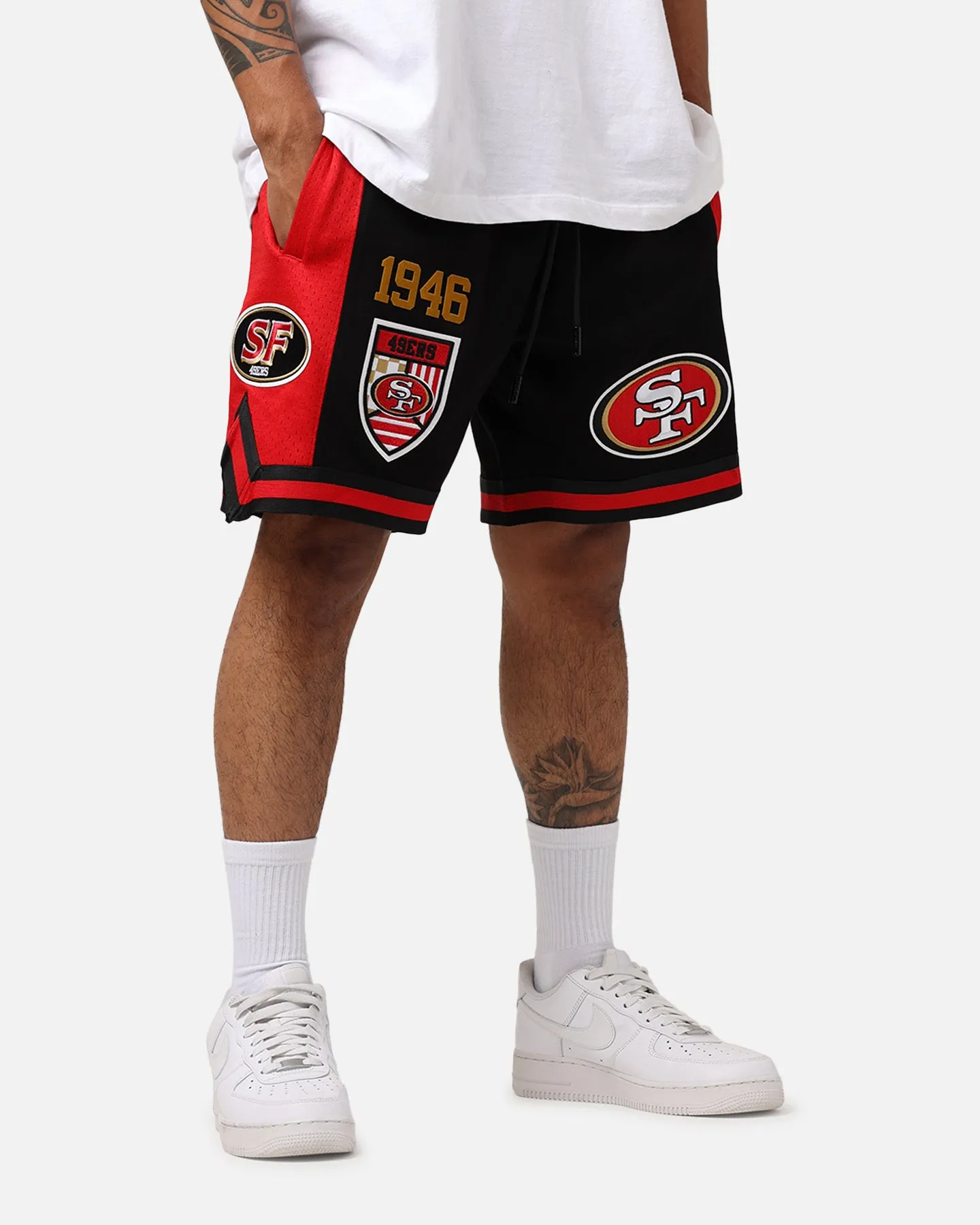 San Francisco 49ers Fast Lane 2.0 Shorts in Black and Red - Shop Now