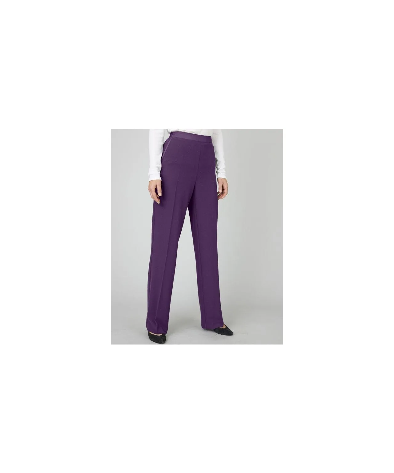 Elegant Satin Trimmed Trousers