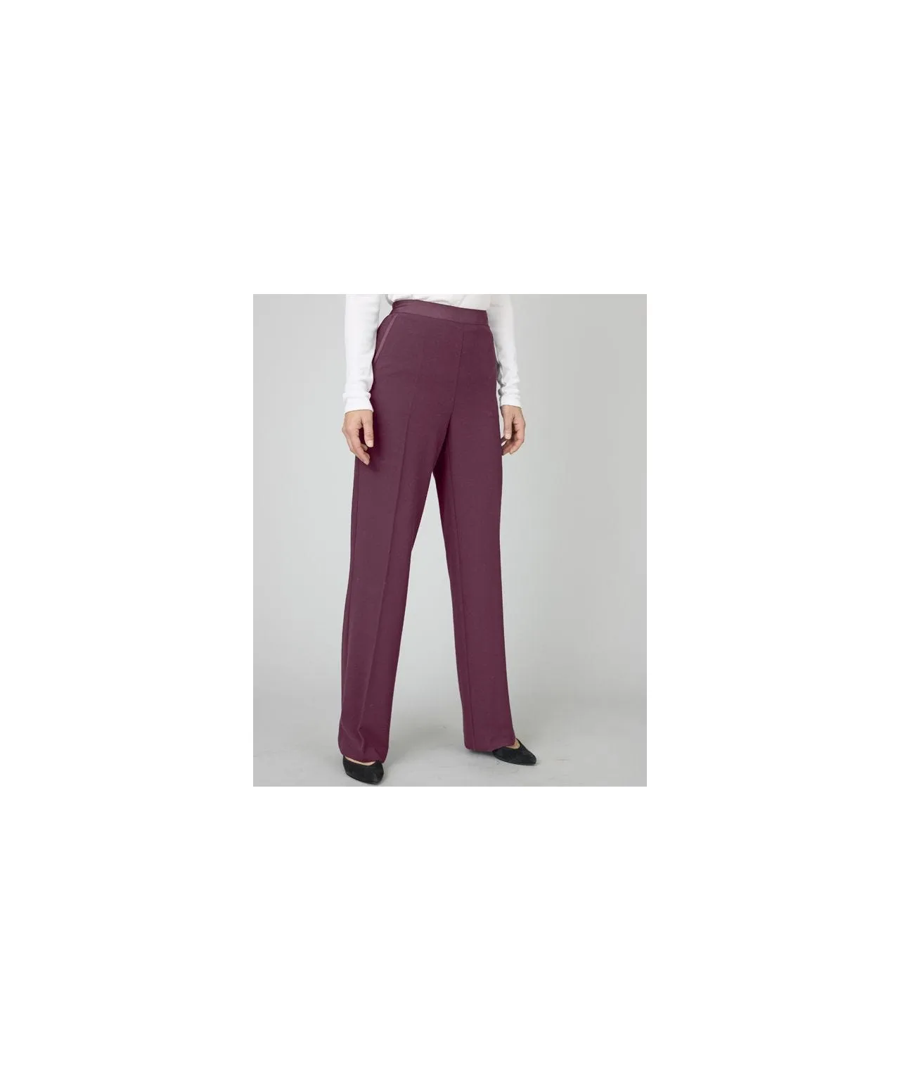 Elegant Satin Trimmed Trousers