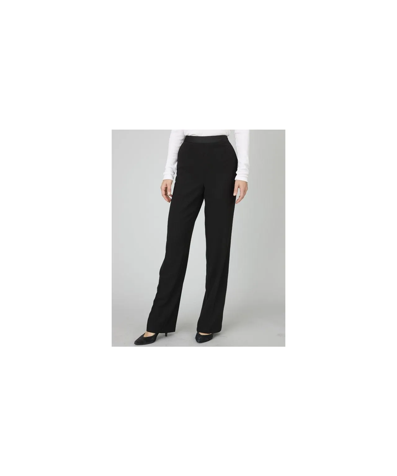 Elegant Satin Trimmed Trousers