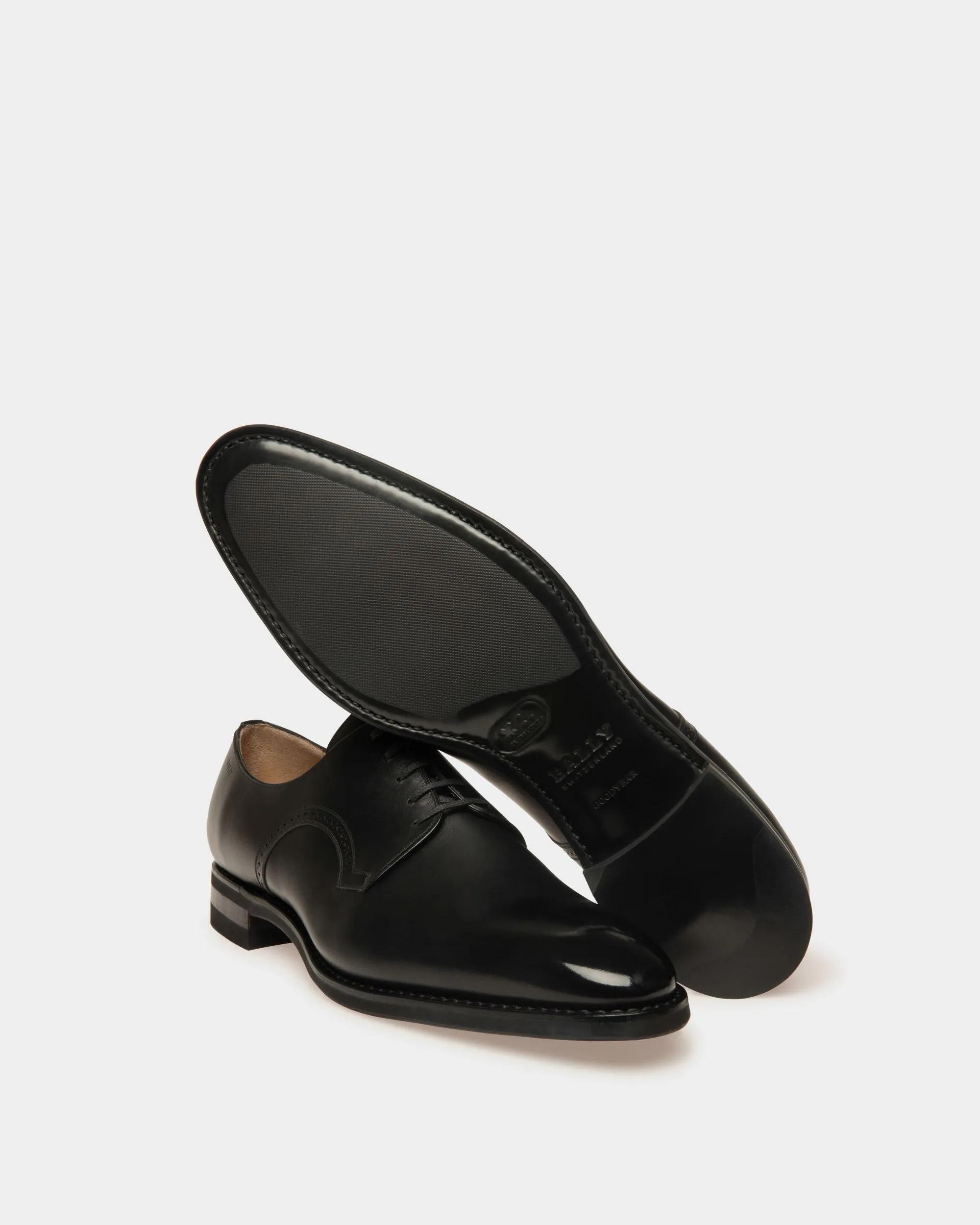 Order Scribe Novo Derby Shoes in Black Leather Online