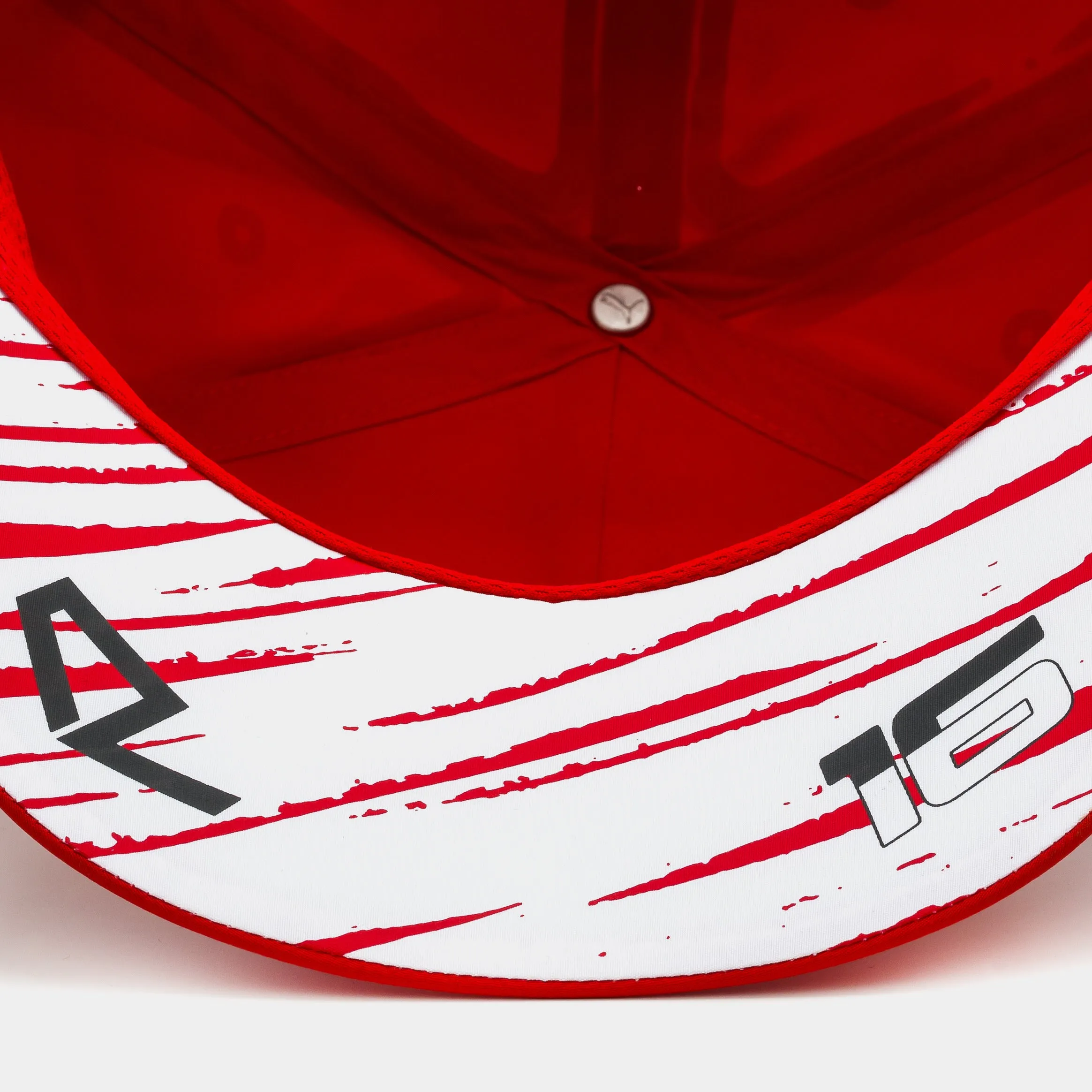 Scuderia Ferrari Charles Leclerc Red and White Cap - Joshua Vides Collaboration