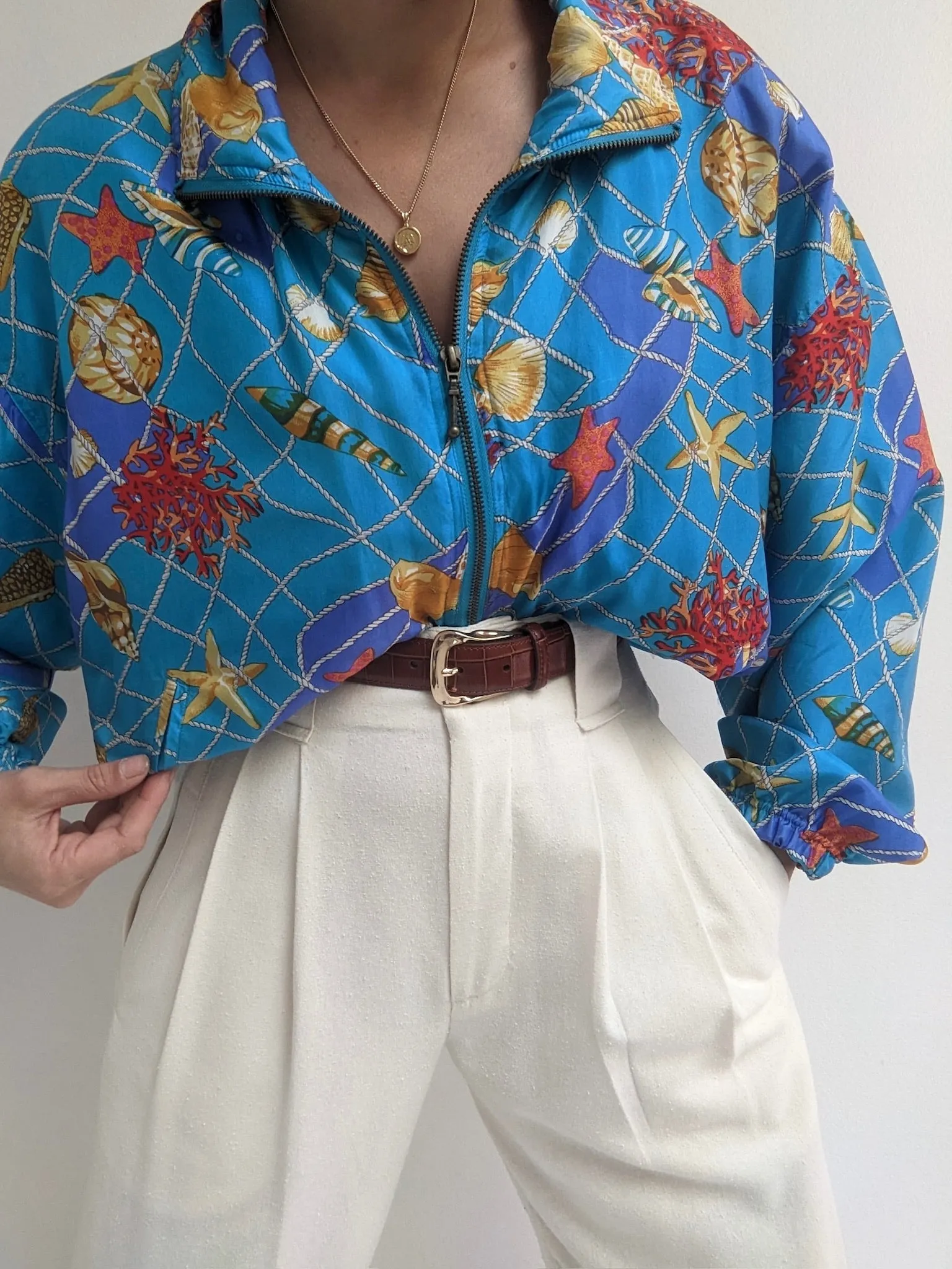 Sea-Inspired Silk Jacket