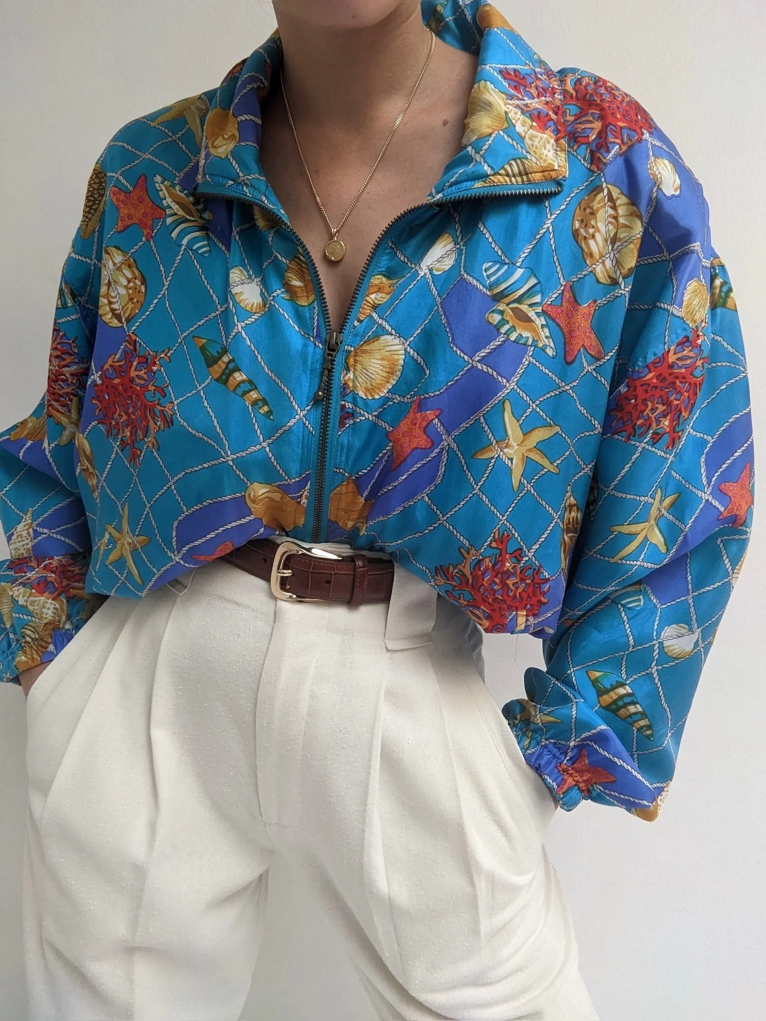 Sea-Inspired Silk Jacket