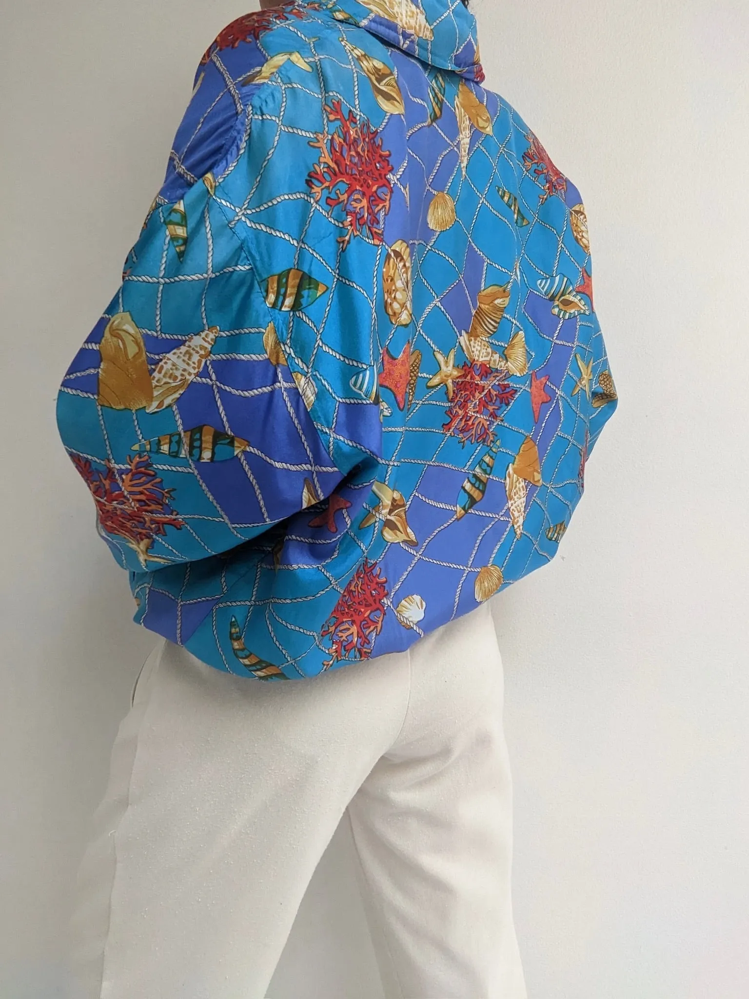 Sea-Inspired Silk Jacket