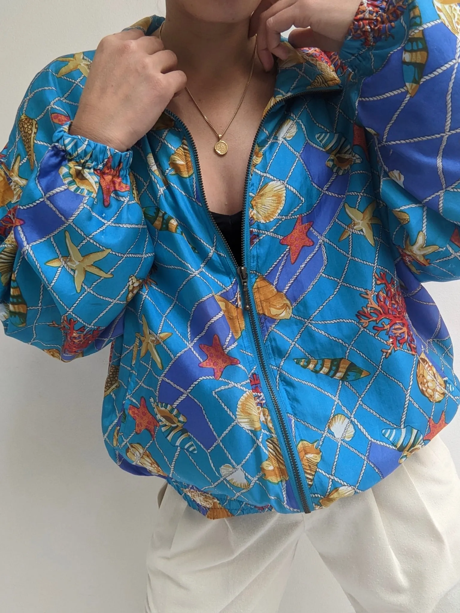 Sea-Inspired Silk Jacket