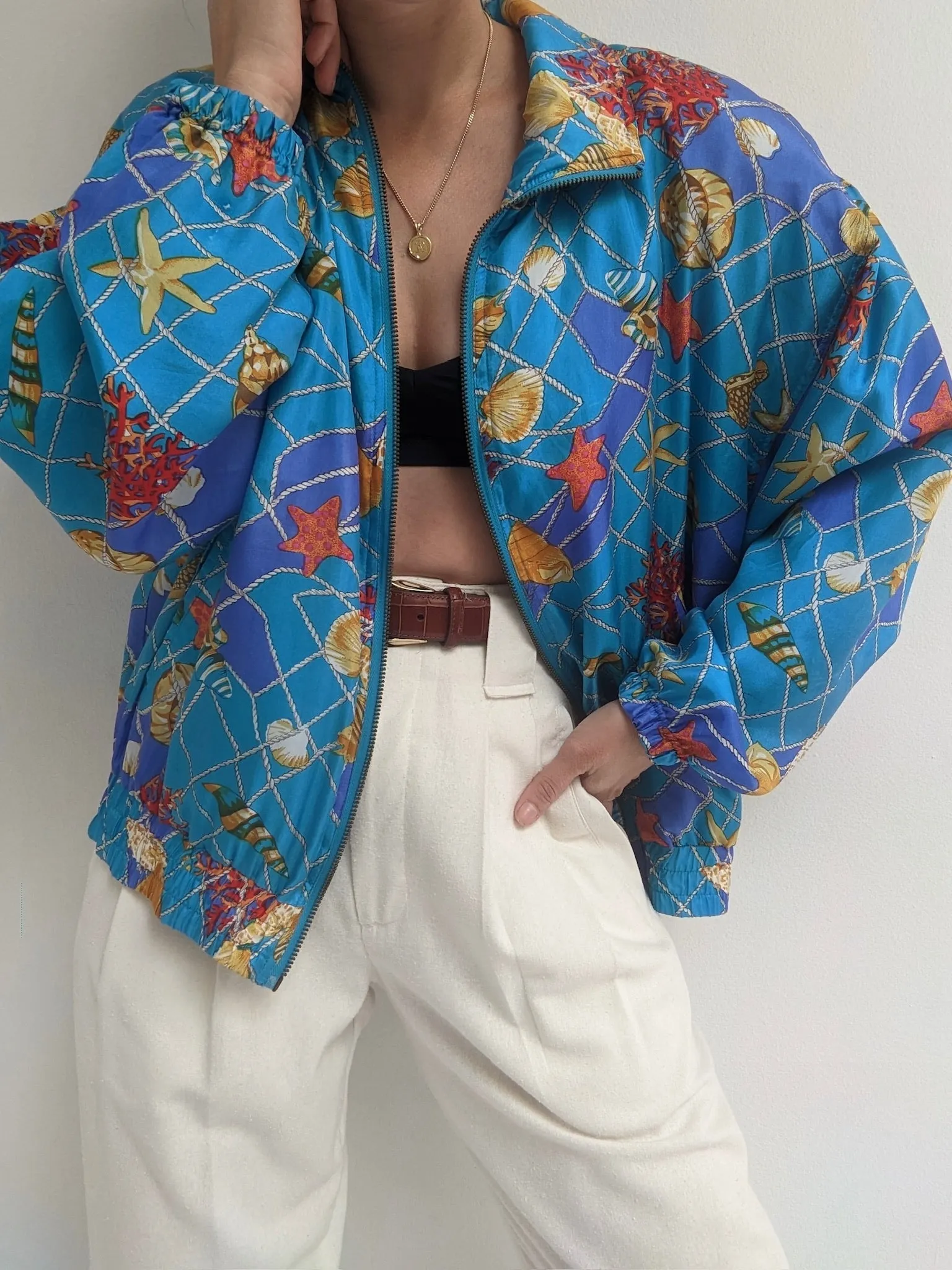 Sea-Inspired Silk Jacket