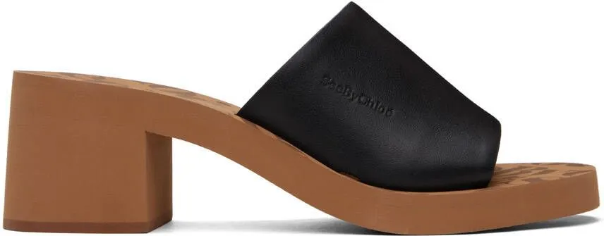 See by Chloé Black Essie Sandals