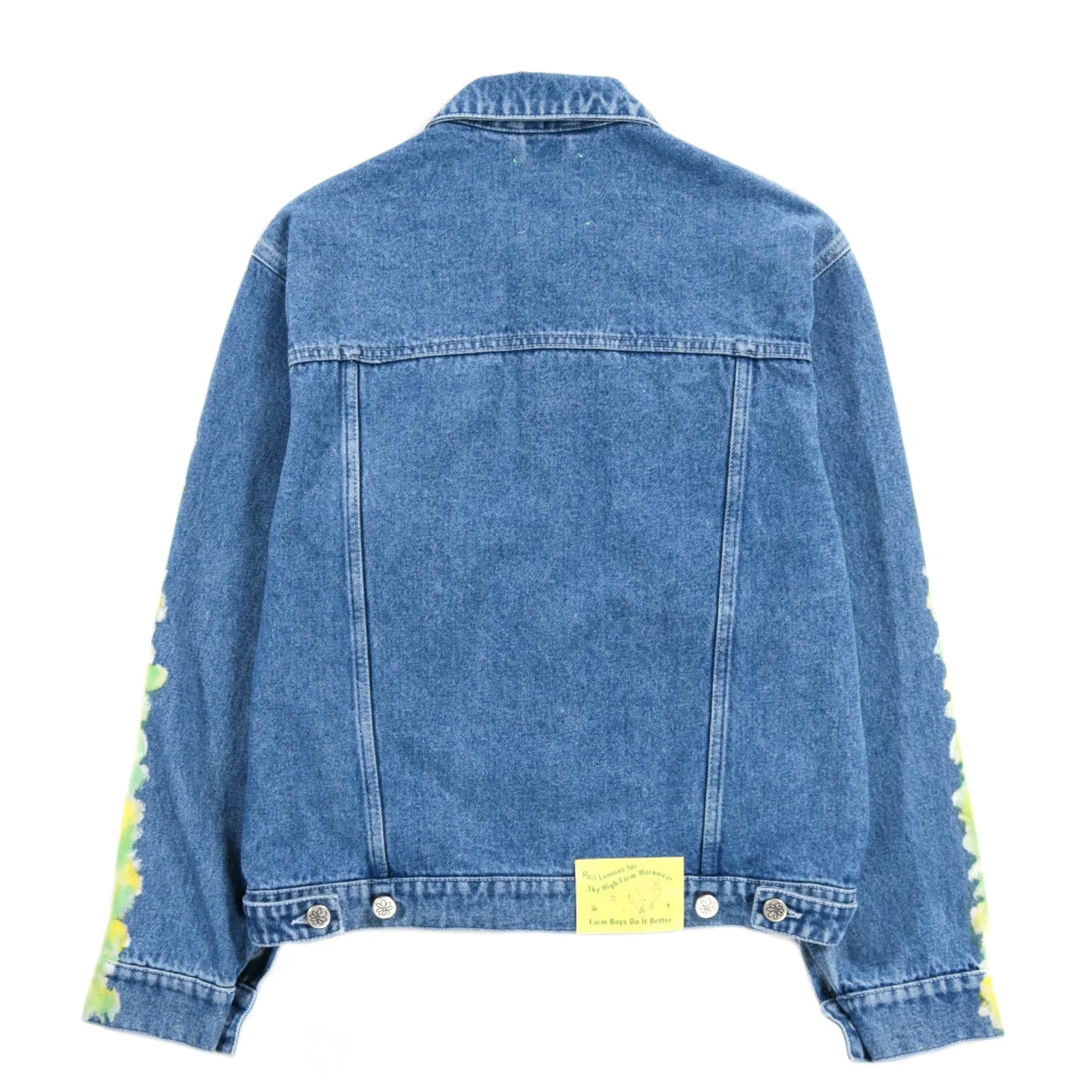 Sky High Farm Lemons Denim Jacket Light Blue