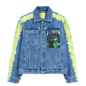 Sky High Farm Lemons Denim Jacket Light Blue