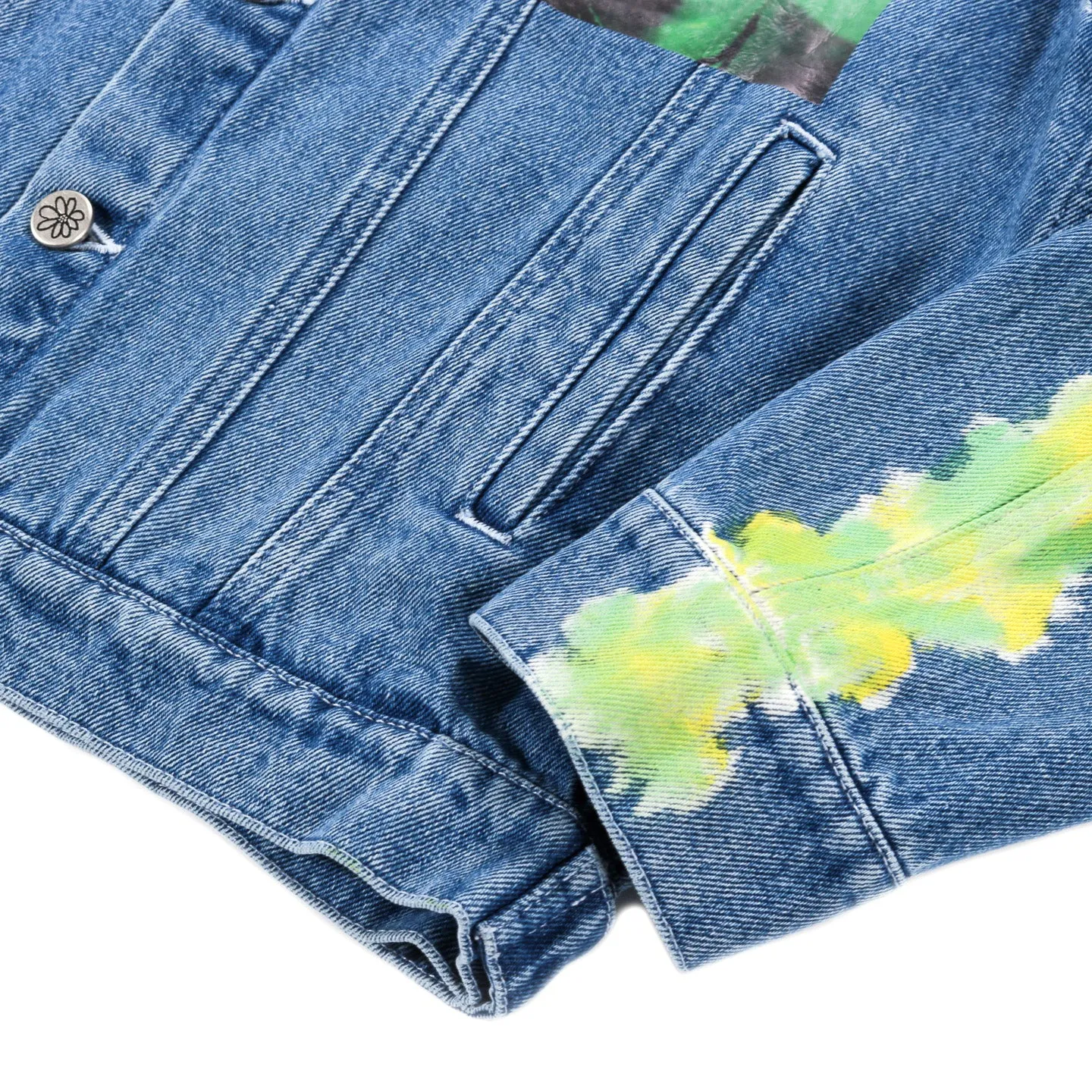 Sky High Farm Lemons Denim Jacket Light Blue