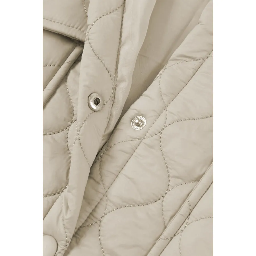 Snap Front Collared Winter Jacket