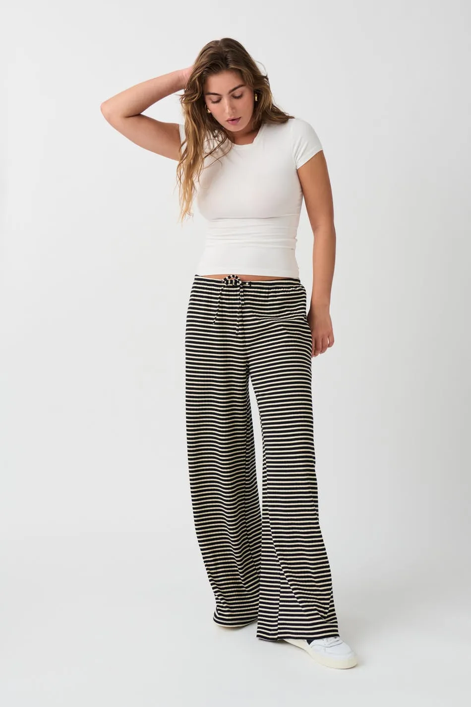 Soft Striped Trousers