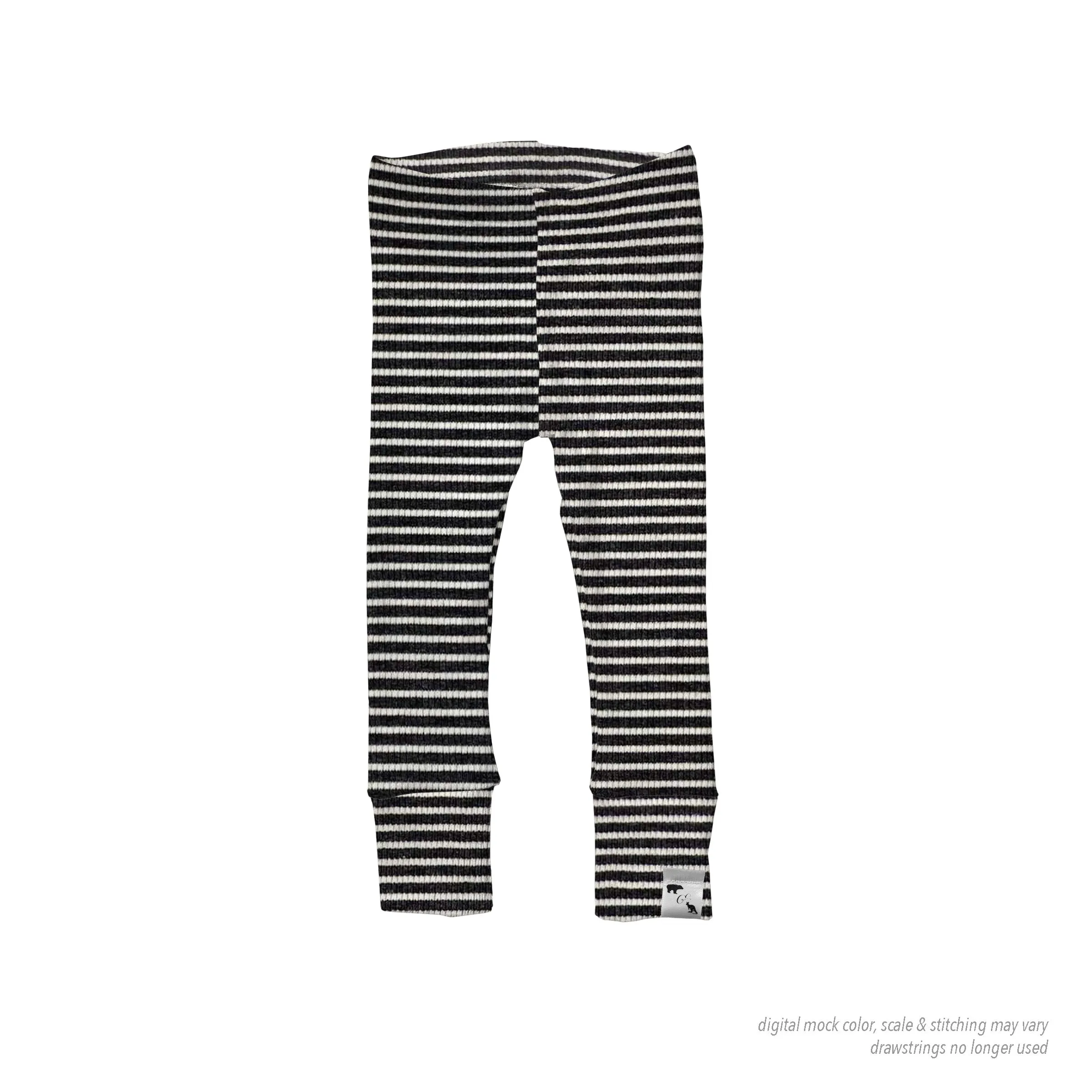 Stripe Ribbed Knit Leggings - Essential Bottoms