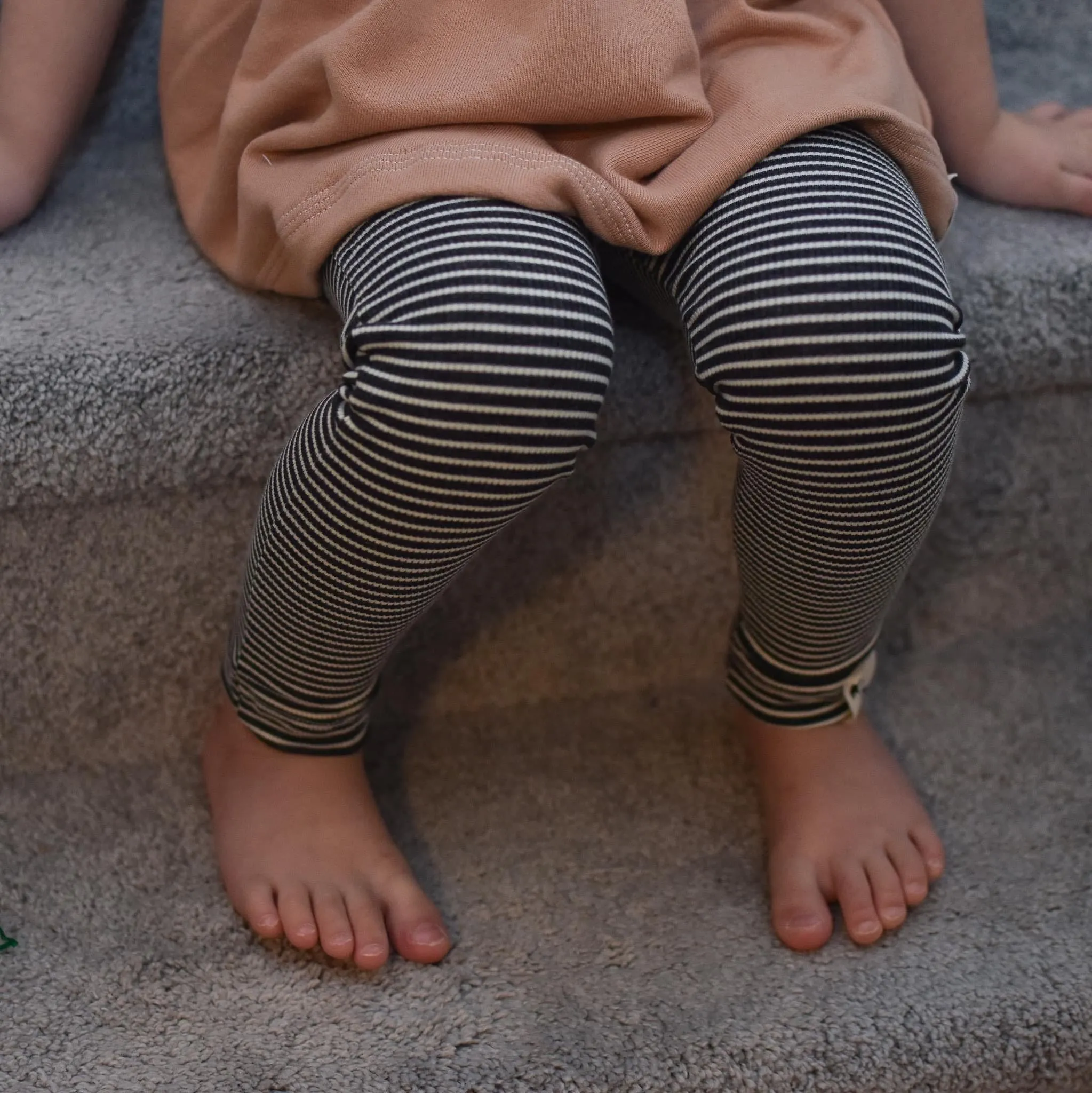 Stripe Ribbed Knit Leggings - Essential Bottoms