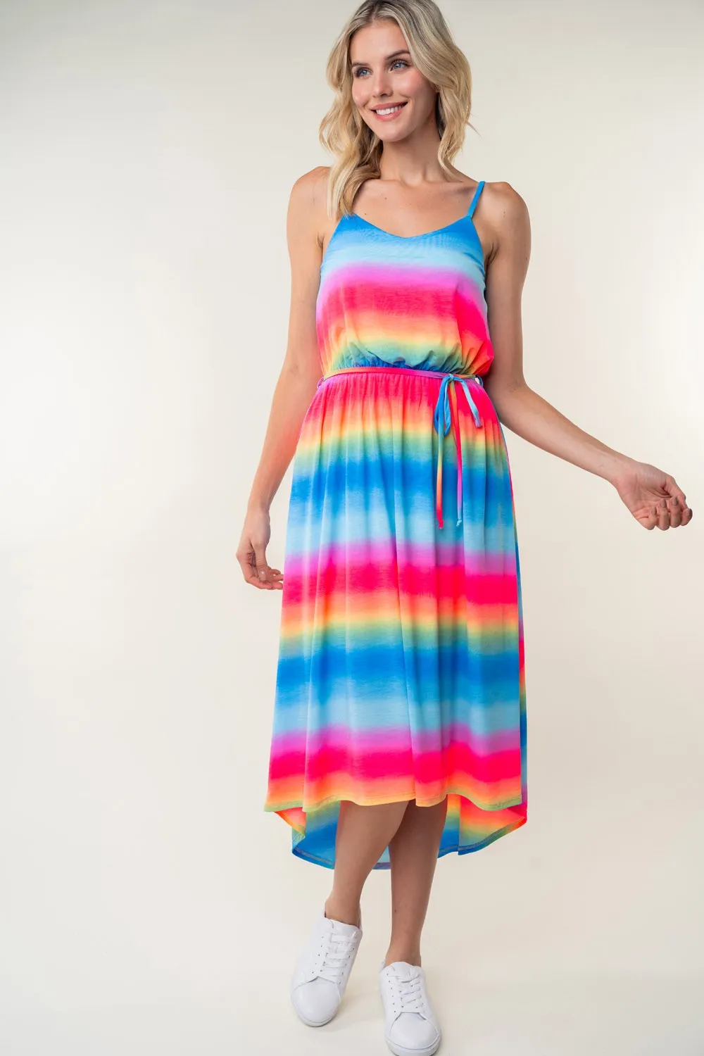 Striped Ombre Cami Dress