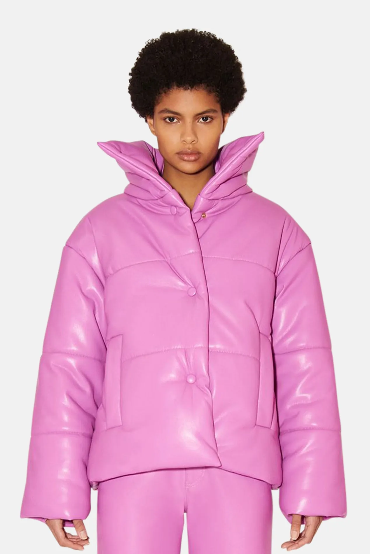 Super Pink Puffer Coat for Women