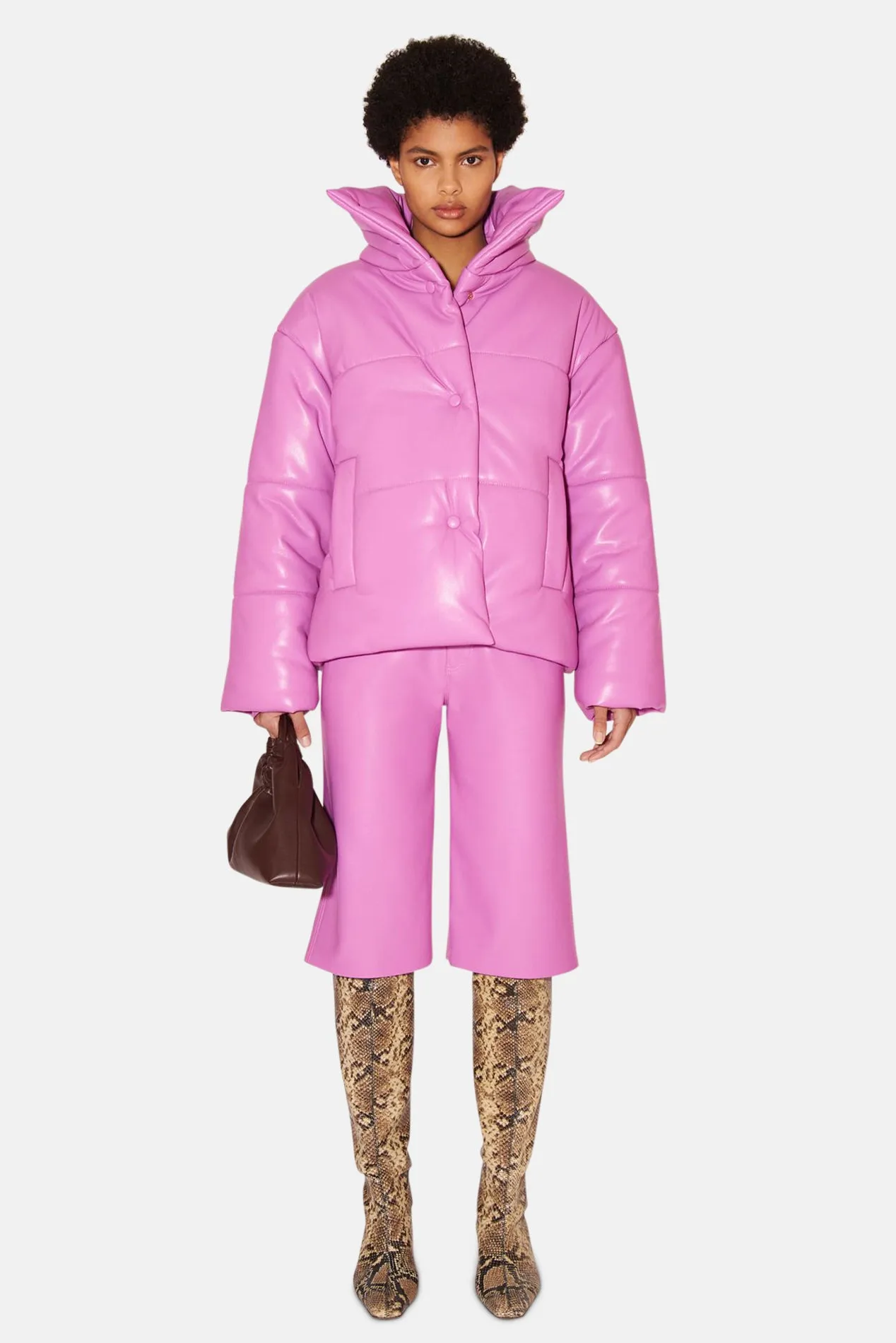 Super Pink Puffer Coat for Women