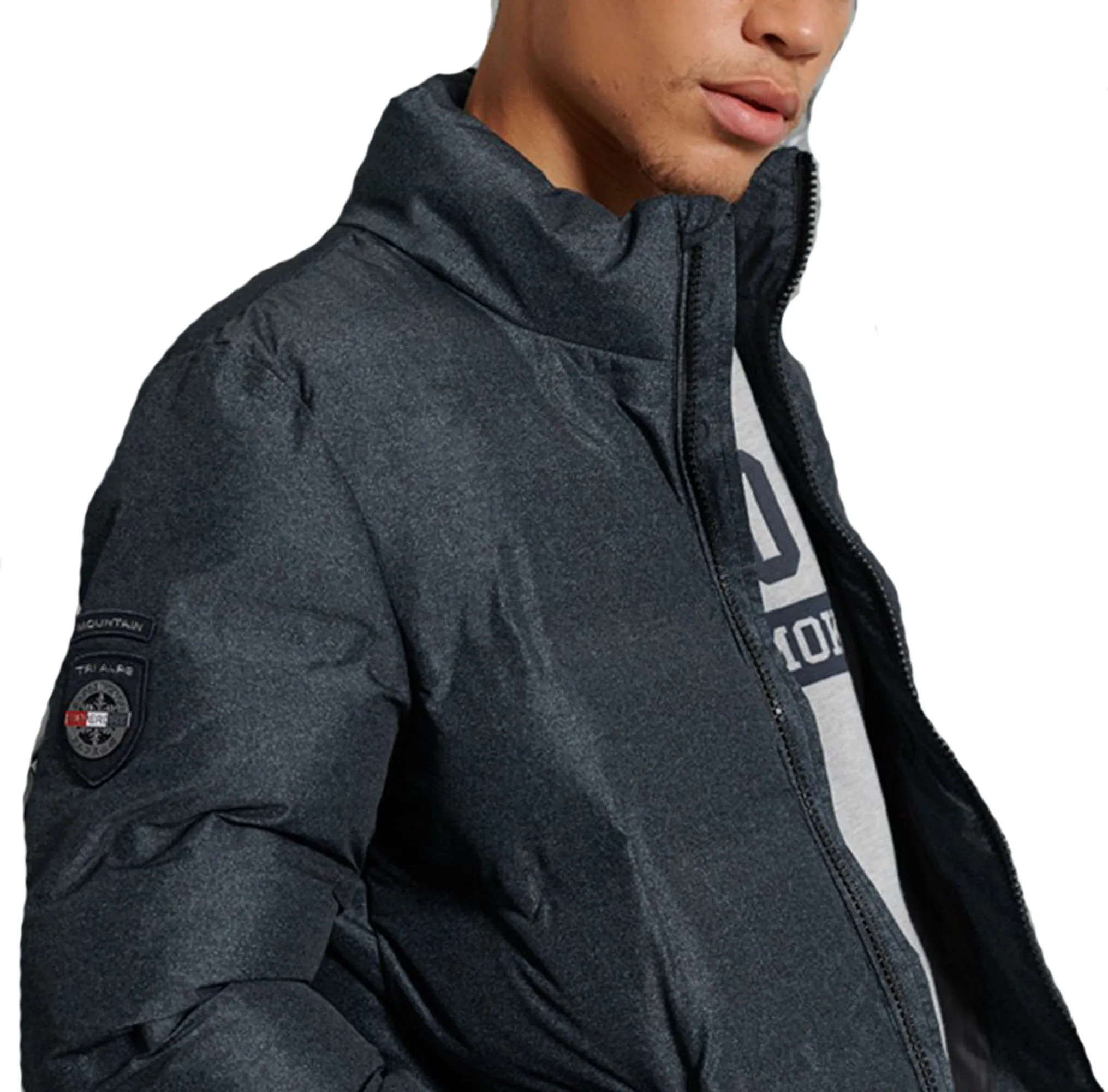 Ultimate Radar Quilt Jacket in Charcoal by Superdry