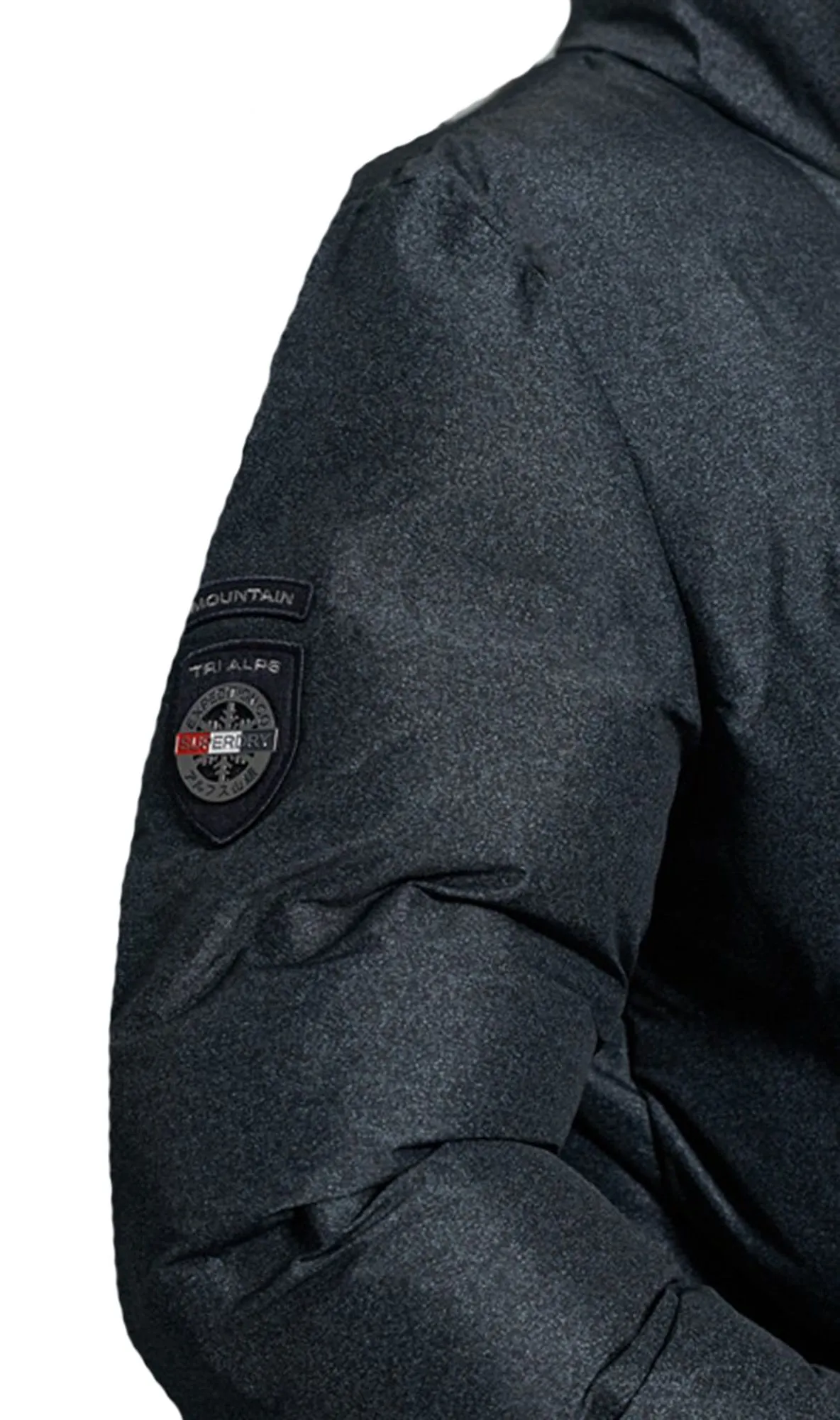 Ultimate Radar Quilt Jacket in Charcoal by Superdry