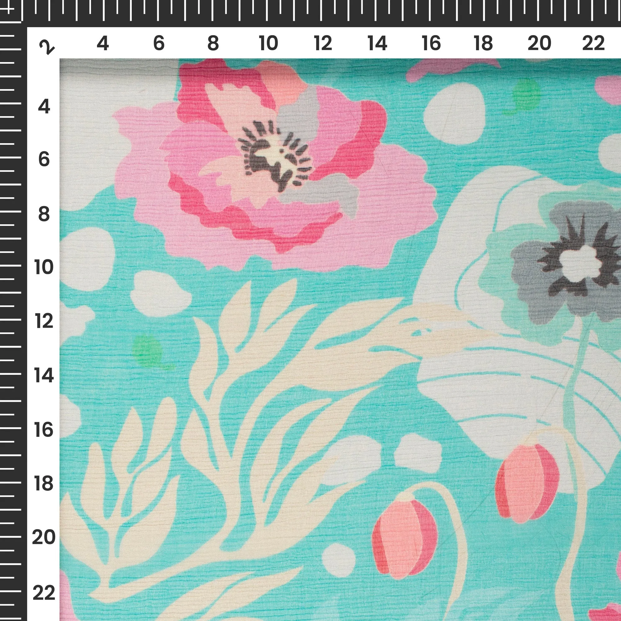 Top Digital Print Bemberg Chiffon Fabric - Enchanting Lightness