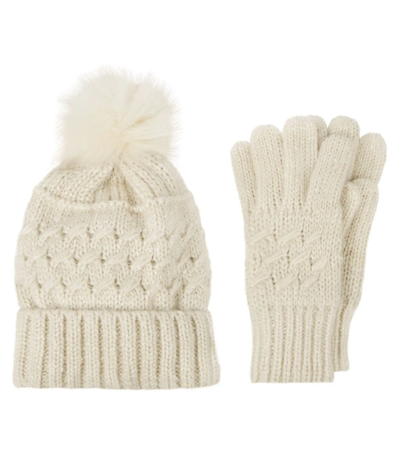 Totes Cable Hat and Glove Gift Set for Women