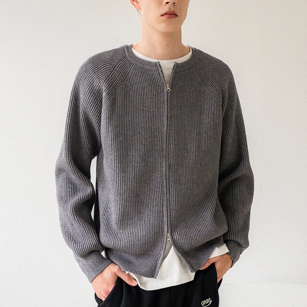 Unisex Street Style Plain Cardigans in Blended Fabrics