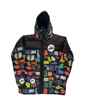 USA Puffer Jacket - 50 States Ode