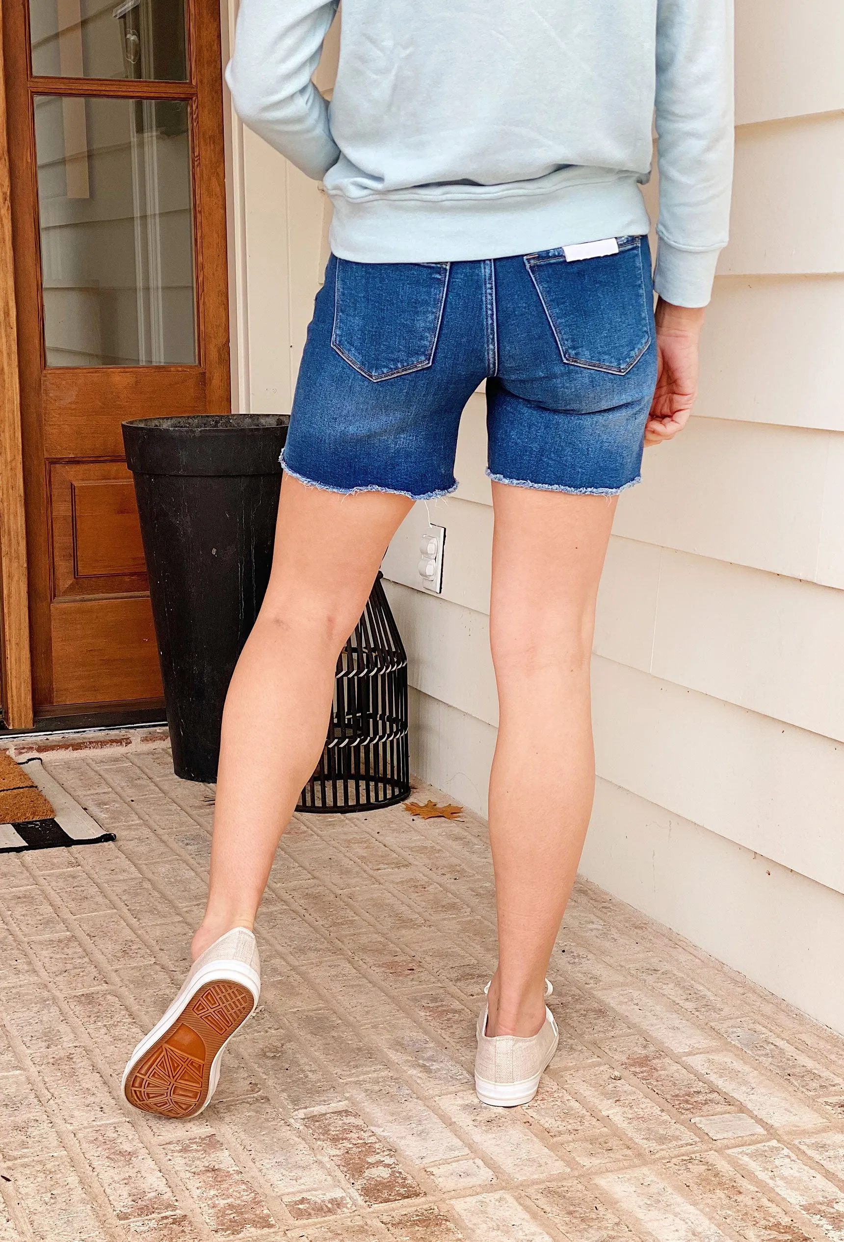 Vervet Loretta Mid Rise Denim Shorts