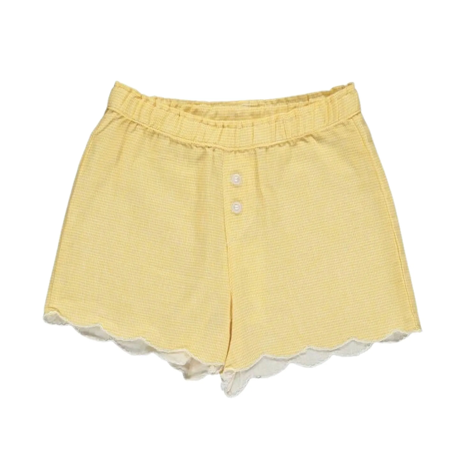 Vignette Yellow Check Beatrix Shorts