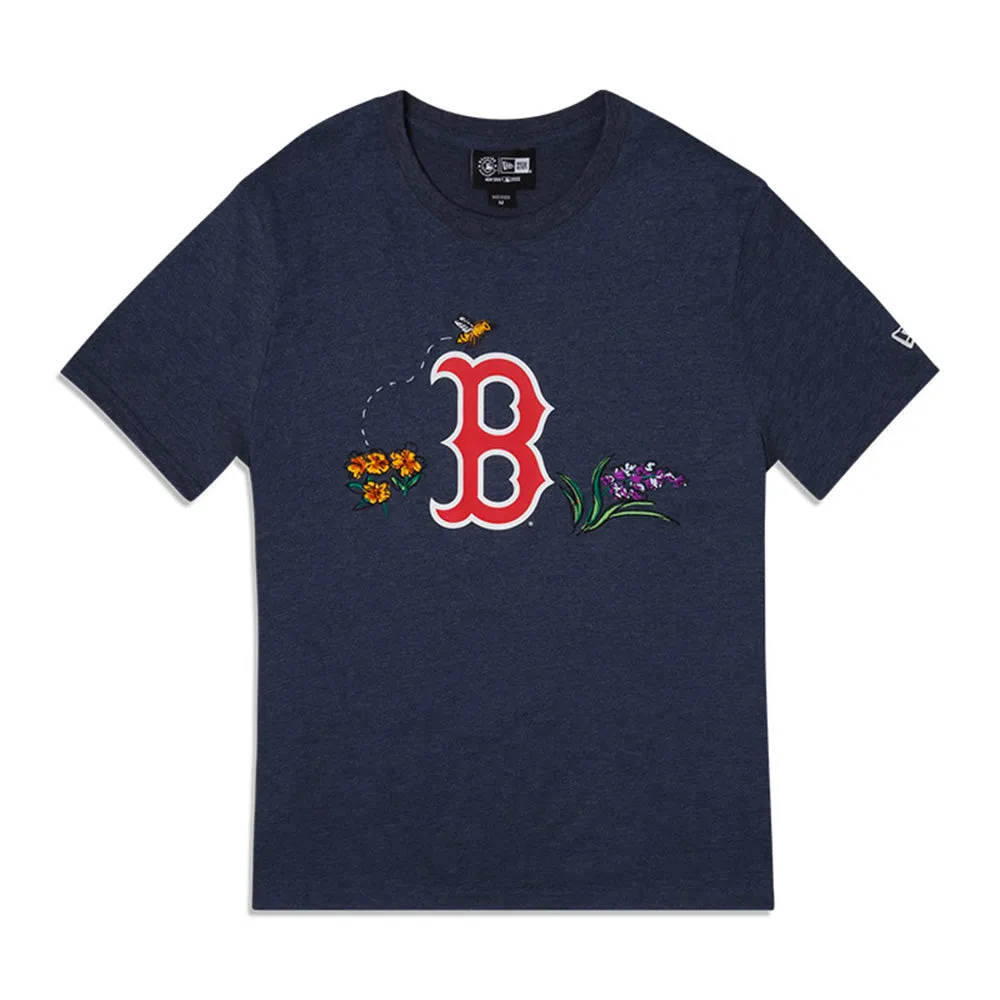 Watercolor Floral Boston Red Sox Tee