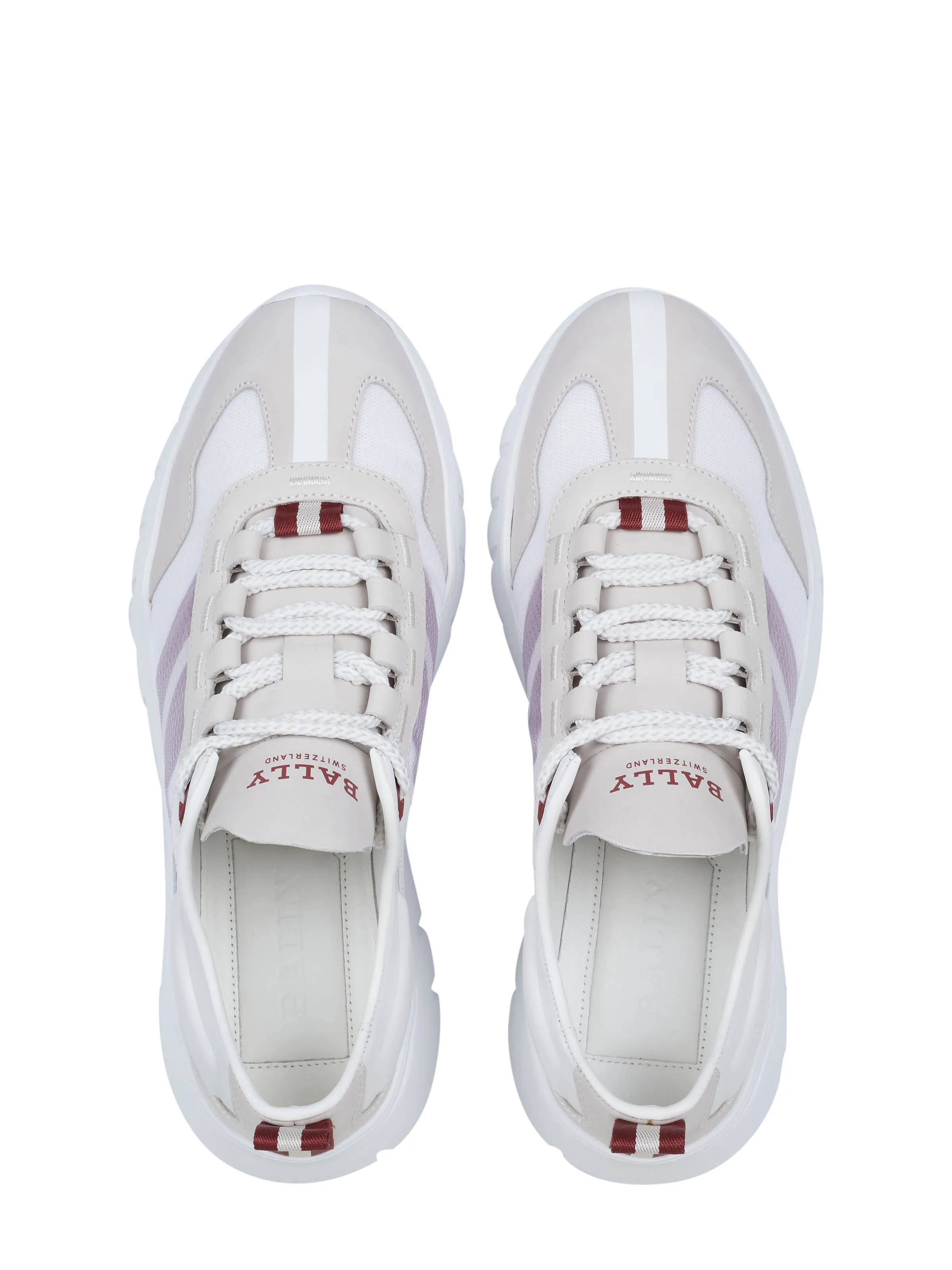 White Bally shoes.