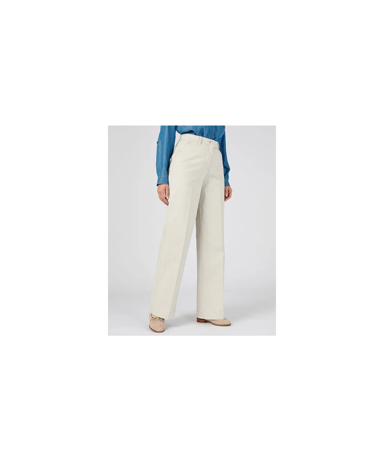 Wide-leg Cotton Stretch Trousers Variety