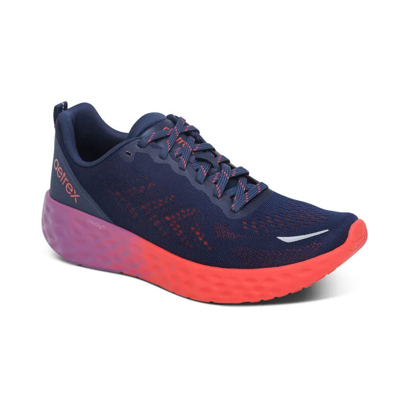 Women's Aetrex Danika Arch Support Sneaker Navy Coral