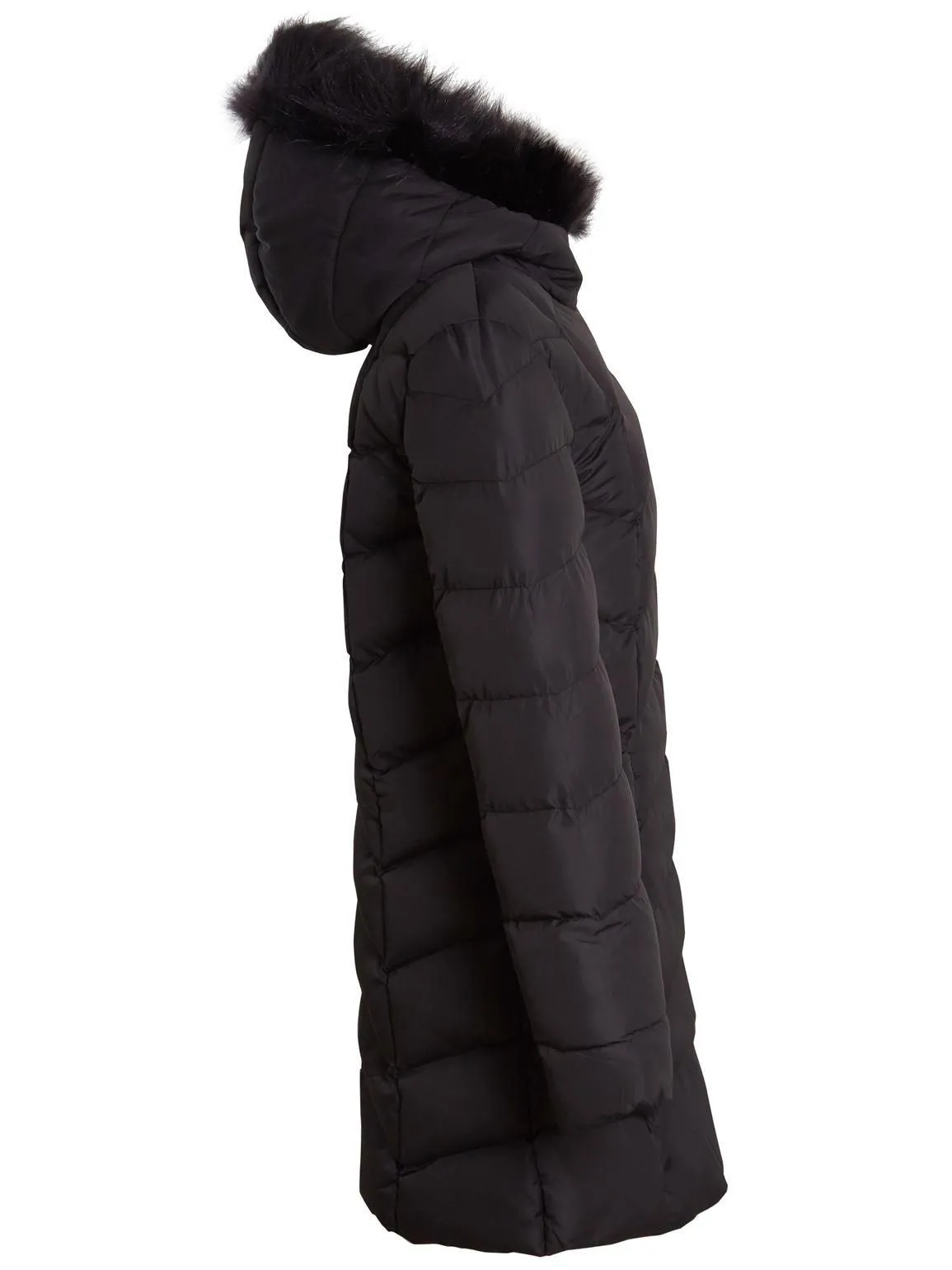 Women's White and Black Puffer Coat in UK Sizes 8 to 16