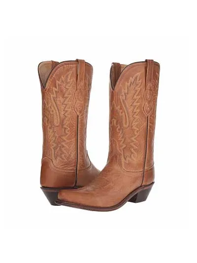 Women's Tan Cowgirl Boots 12 inch Fashion Snip Toe Old West LF1529