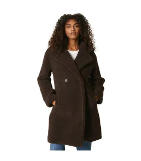 Brown Borg Midi Coat for Ladies