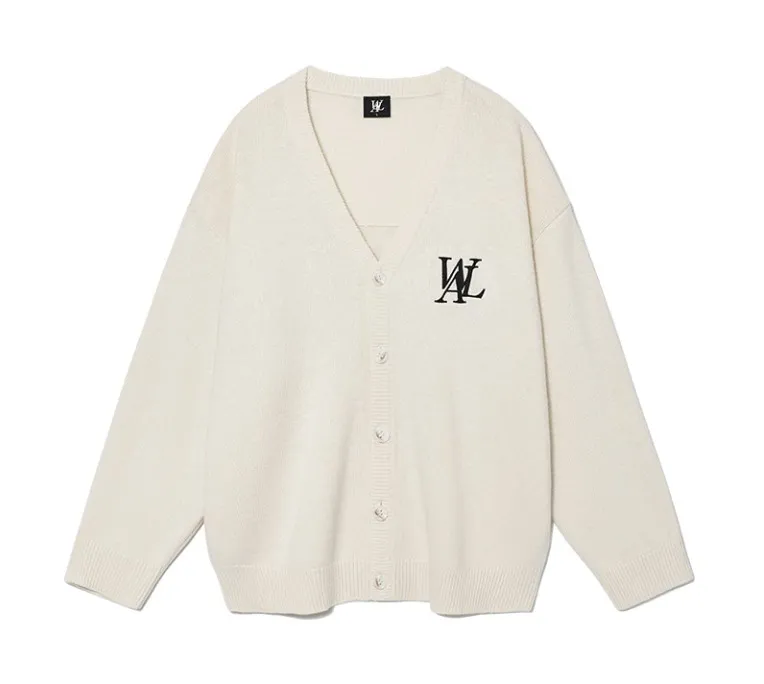 WOOALONG Casual Style Unisex Street Style Logo Cardigans