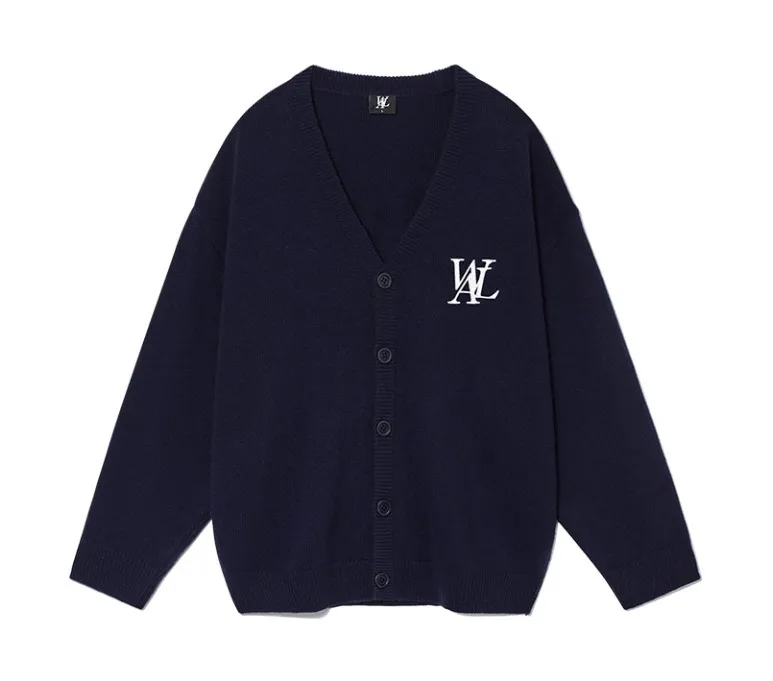 WOOALONG Casual Style Unisex Street Style Logo Cardigans